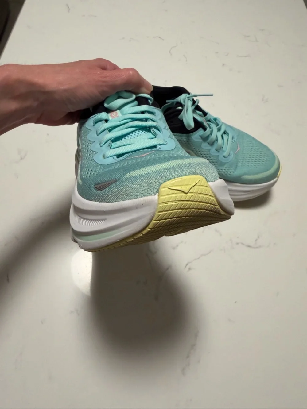 Hoka Bondi 9 Blue Spark/Mint Fluorite Size 7 VGUC - Picture 12 of 14